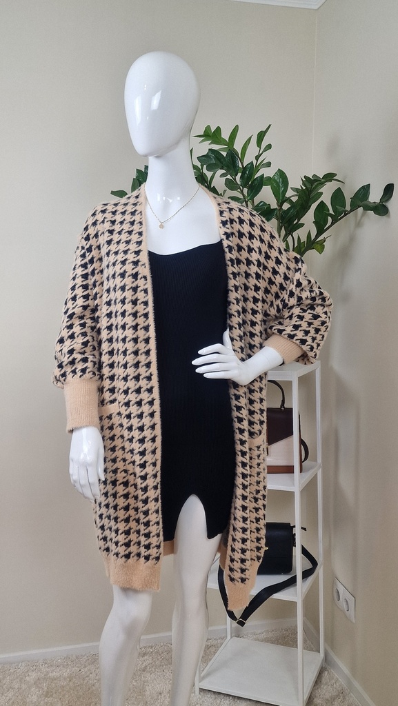 Sara cardigan houndstooth