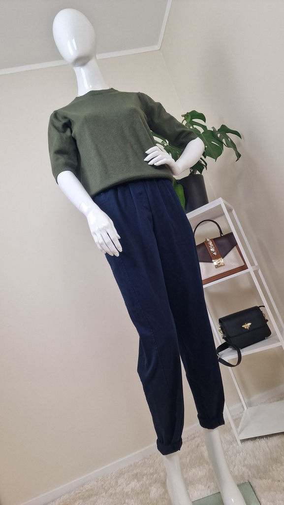 Lily jeans trousers fit mom dark blue