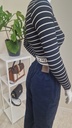 Lily jeans trousers fit mom dark blue