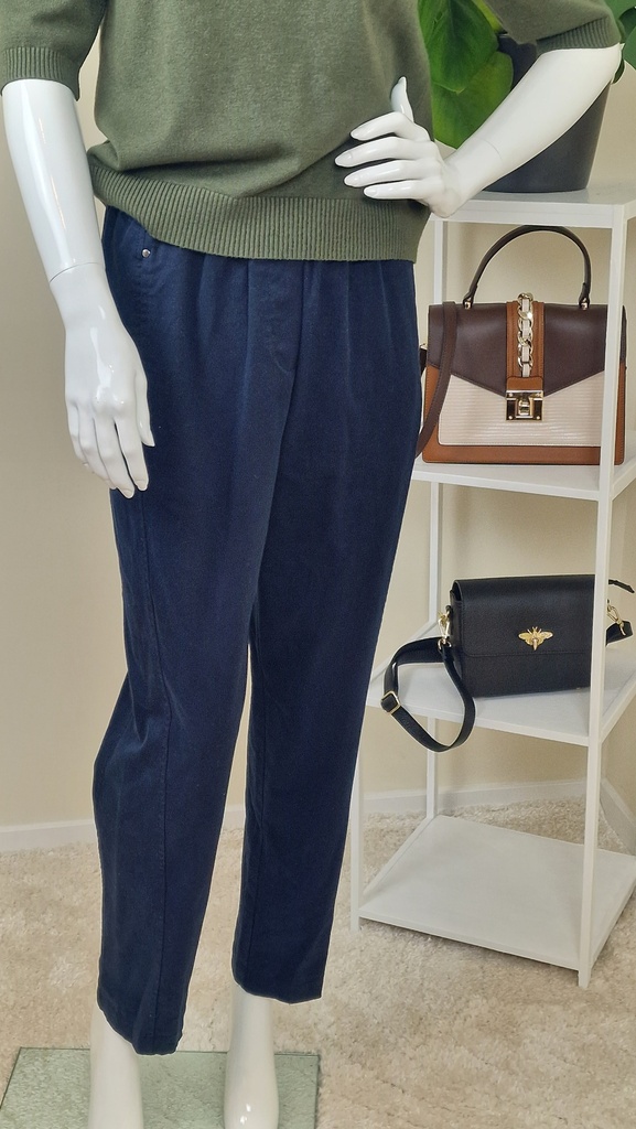 Lily jeans trousers fit mom dark blue