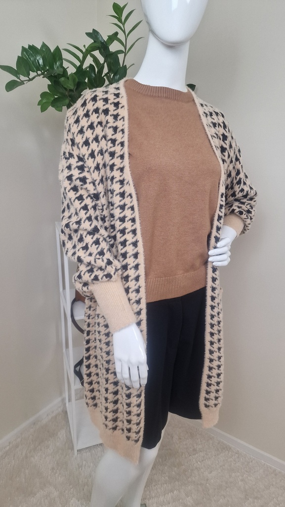 Sara cardigan houndstooth