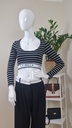 Addison trouses with white waist black