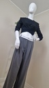 Addison trouses with white waist grey