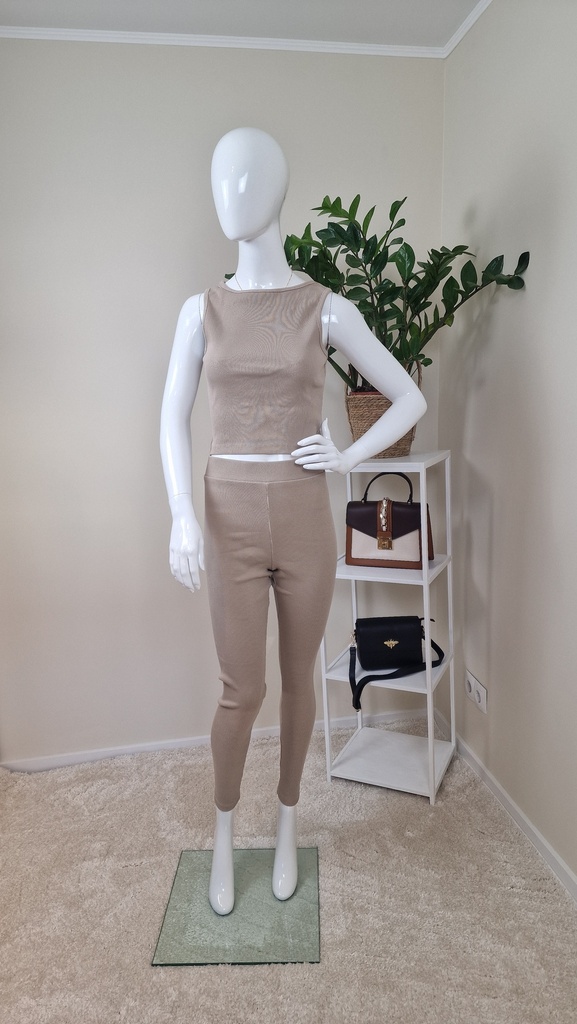 Meggi set with leggings beige