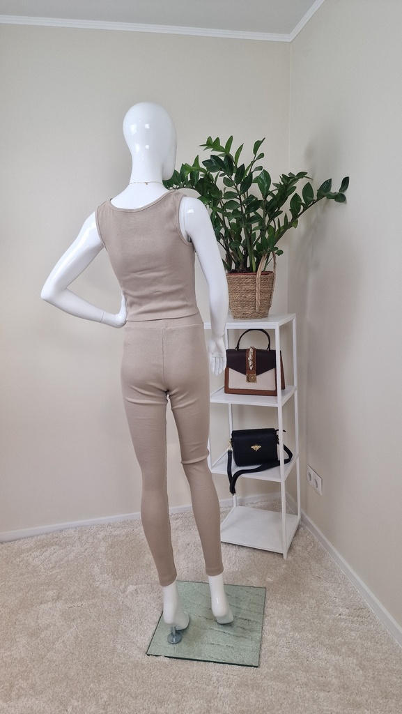 Meggi set with leggings beige