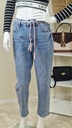 Hannah jeans trousers with braided belt